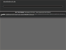 Tablet Screenshot of dunklebrut.de